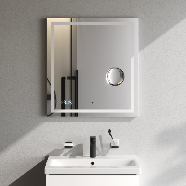 Зеркало Am.Pm Gem 65 см M91AMOX0653WG с подсветкой серебро