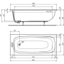 Ванна акриловая пристенная встраиваемая 80x180 см Ideal Standard  T476201 Ванна акриловая пристенная встраиваемая 80x180 см Ideal Standard  T476201