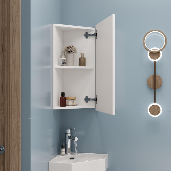 Шкаф зеркальный Onika Мини 40 см 303002 белый