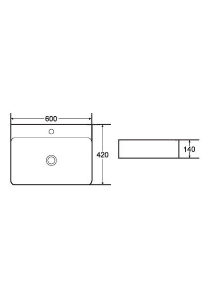 Раковина Armadi Art Vallessi 60 см 875 накладная