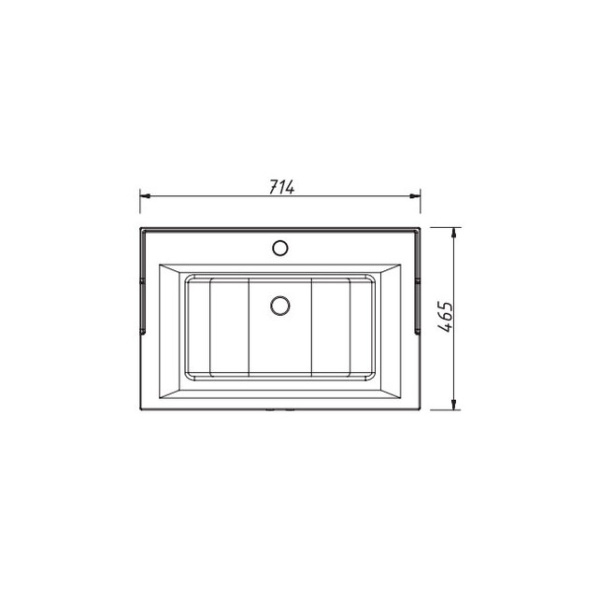 Мебельная раковина Caprigo 70 см Y-070В накладная белая