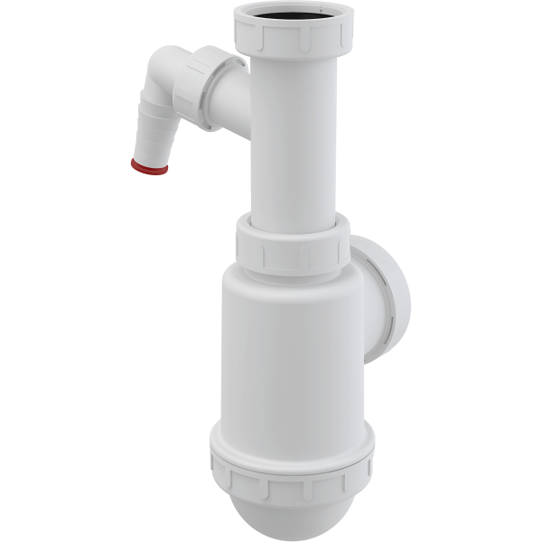 Сифон для мойки с накидной гайкой 6/4" и штуцером ALCAPLAST A443P-DN50/40