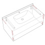 Раковина-моноблок Sapbox SB-WF-CT-80M316 80 см белый мрамор с ящиком