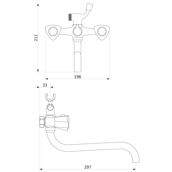 Смеситель для ванны RedBlu by Damixa Object 349500000 хром глянцевый