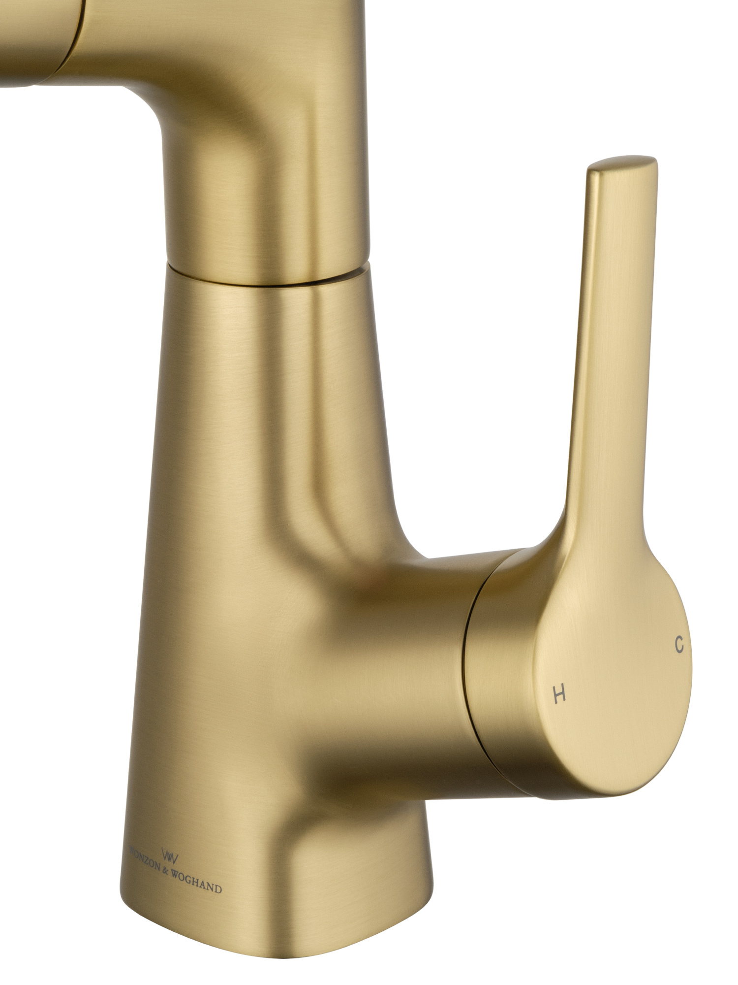 Смеситель для раковины с гигиеническим душем Wonzon & Woghand WW-121B108-BG золото брашированный