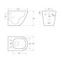Унитаз подвесной без сиденья  BelBagno SFERA-R BB046CHR Унитаз подвесной без сиденья  BelBagno SFERA-R BB046CHR
