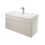 Тумба с раковиной Comforty Мадрид 110 см 00-00020148 подвесная серый шелк