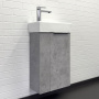 Тумба с раковиной Comforty Асти 40 см 00-00013669 подвесная бетон светлый