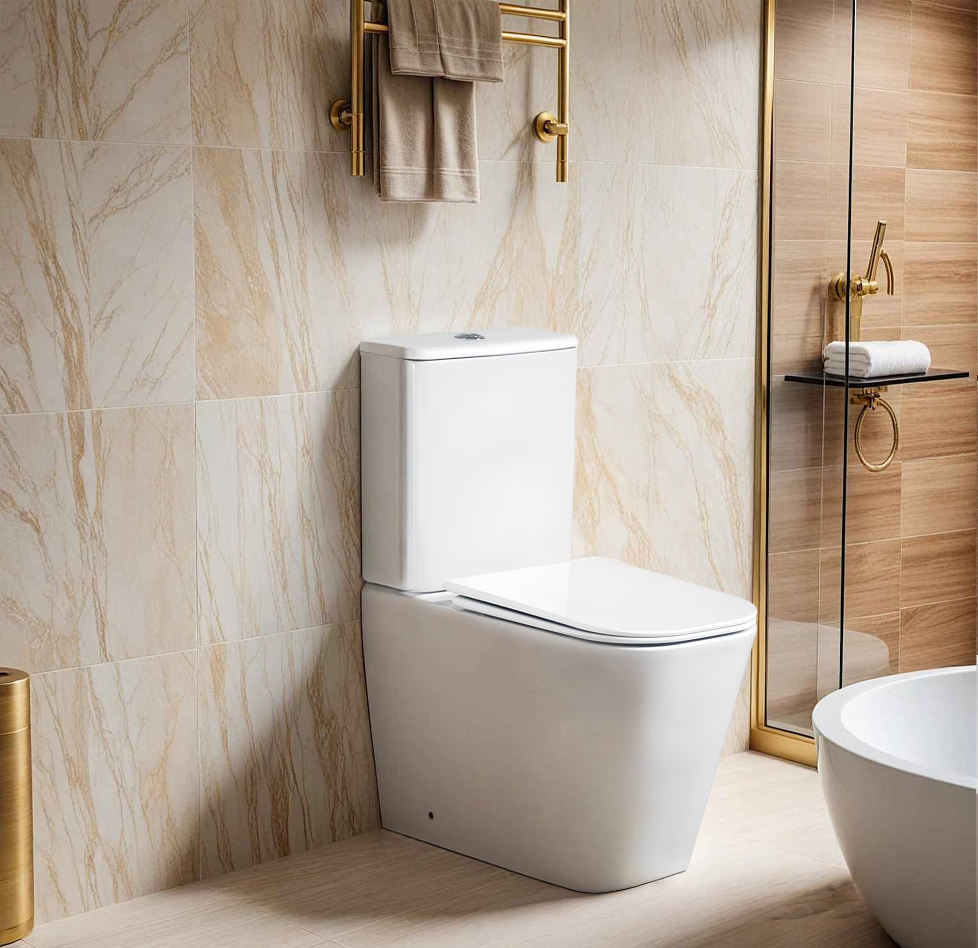 Унитаз-компакт Ceruttispa Manlio CT10618 безободковый с микролифтом