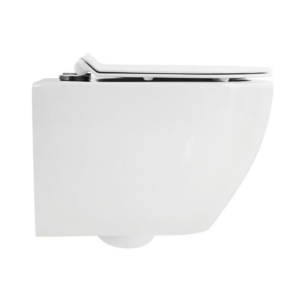 Унитаз подвесной безободковый с сиденьем  Cezares STYLUS CZR-6601-TH-TOR/CZR-2011-SC Унитаз подвесной безободковый с сиденьем  Cezares STYLUS CZR-6601-TH-TOR/CZR-2011-SC