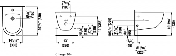 Биде подвесное Laufen Pro LCC 8.3095.2.400.302.1 Биде подвесное Laufen Pro LCC 8.3095.2.400.302.1
