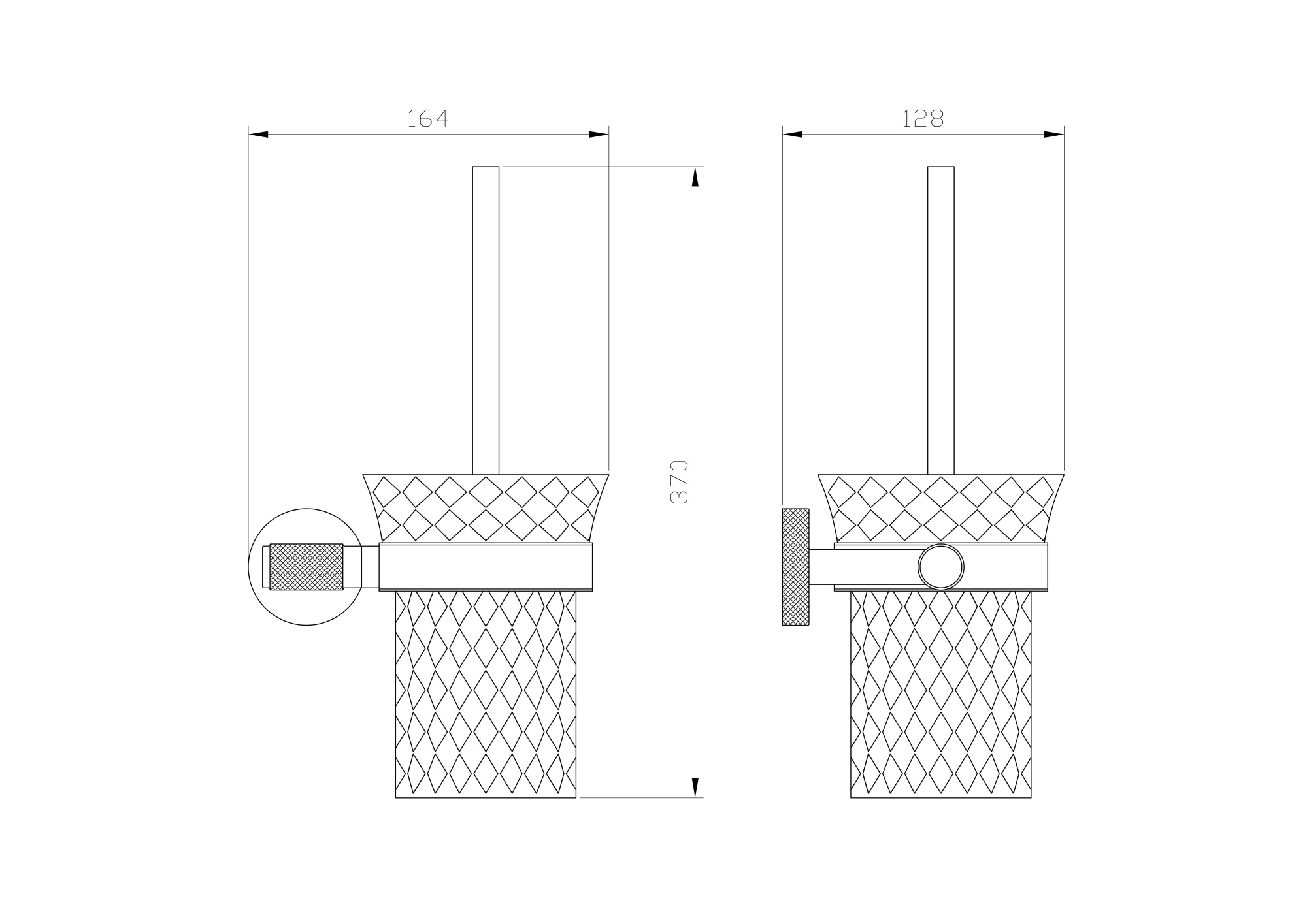 Ершик для унитаза Wonzon & Woghand Majestic WW-9229 черный с золотом глянцевый