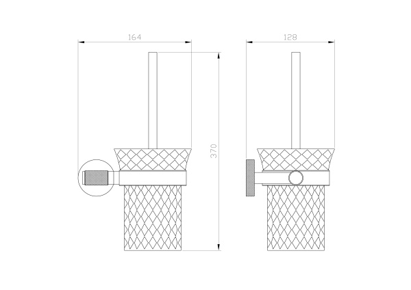 Ершик для унитаза Wonzon & Woghand Majestic WW-9229 черный с золотом глянцевый
