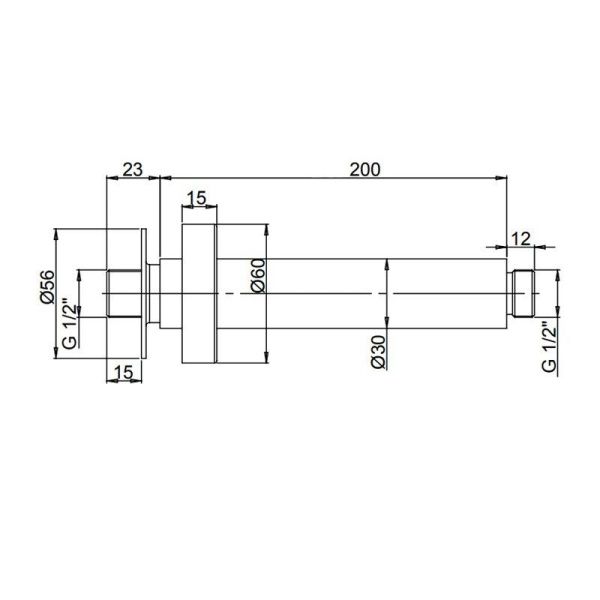 Потолочный крепеж для душа  PAINI  50CR744T620BI хром Потолочный крепеж для душа  PAINI  50CR744T620BI хром