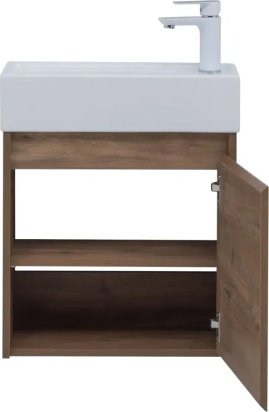 Тумба с раковиной Aquanet Nova Lite 50 см 00302521 подвесная дуб рустикальный