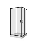 Душевой уголок NIAGARA Nova NG-6808-08 BLACK (90*90*190) квадрат, двери раздвижные, 1 место Душевой уголок NIAGARA Nova NG-6808-08 BLACK (90*90*190) квадрат, двери раздвижные, 1 место