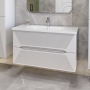 Тумба под раковину Caprigo Modo Terza 100 см 35615-SF027 подвесная белая