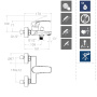 Смеситель для ванны Ramonsoler New Fly 570502T3 с душевой лейкой хром