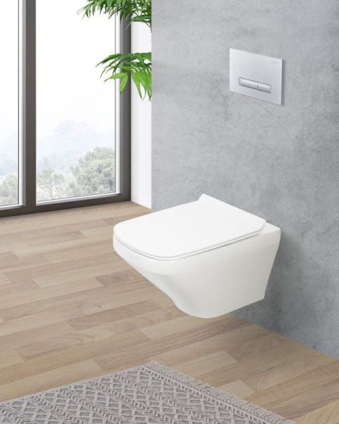 Унитаз подвесной безободковый  BelBagno SELA BB3201CHR белый Унитаз подвесной безободковый  BelBagno SELA BB3201CHR белый