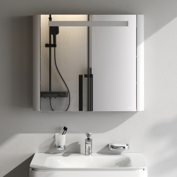 Шкаф зеркальный Am.Pm Sensation 80 см M30MCL0801WG белый с подсветкой