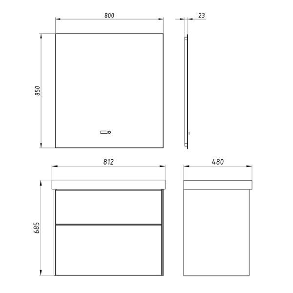 Зеркало 80x85 см Asb-Woodline Гранада 10236 белый Зеркало 80x85 см Asb-Woodline Гранада 10236 белый