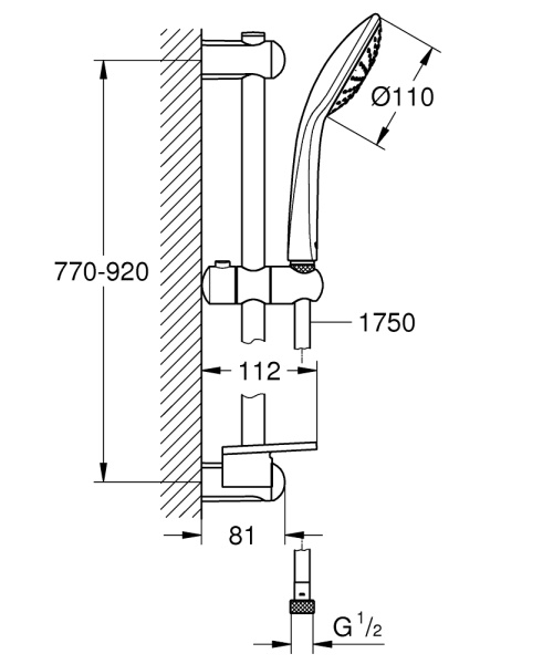 Душевой набор  Grohe  27267001 Душевой набор  Grohe  27267001