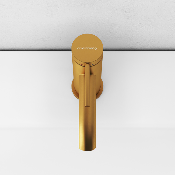 Смеситель для раковины Abelsberg Fluida ERF22001BG королевское золото брашированный