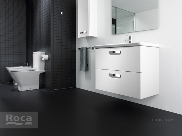 Тумба под раковину Roca The Gap 80 белая матовая ZRU9302732 Тумба под раковину Roca The Gap 80 белая матовая ZRU9302732
