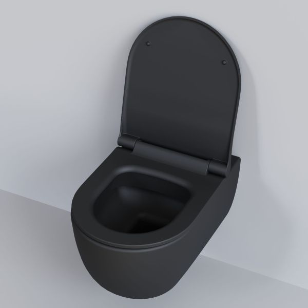 Унитаз безободковый Ambassador Abner 103T20201R черный матовый Унитаз безободковый Ambassador Abner 103T20201R черный матовый