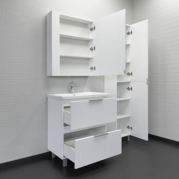 Тумба с раковиной Comforty Лима 70 см 00-00019211 напольная белая