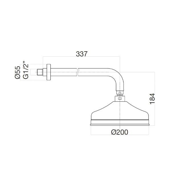 Верхний душ с кронштейном Webert AC0015015 хром глянцевый