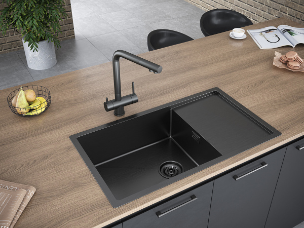 Мойка для кухни стальная 78x51 Paulmark PM807844-GM