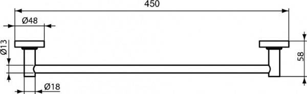 Полотенцедержатель 45 см Ideal Standard IOM A9117XG Полотенцедержатель 45 см Ideal Standard IOM A9117XG