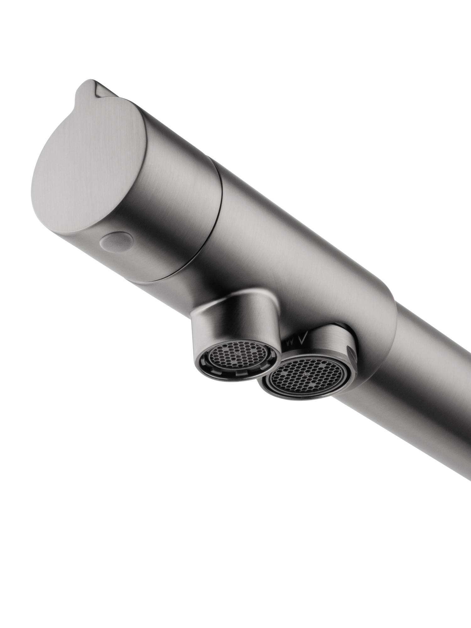 Смеситель для кухонной мойки с подключением фильтра Wonzon & Woghand WW-88458008-BGM темный графит брашированный