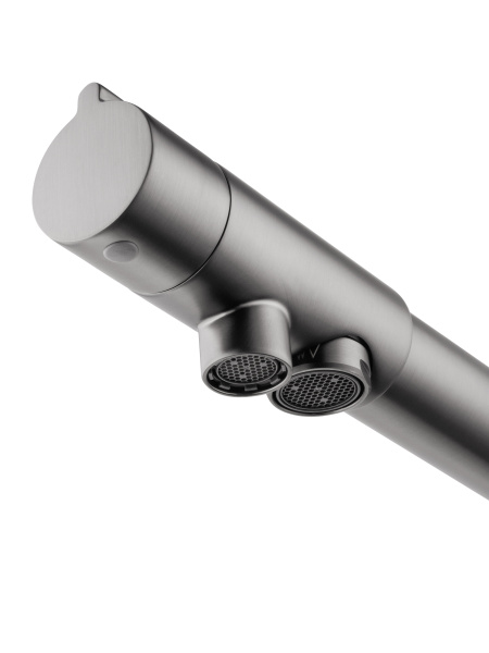 Смеситель для кухонной мойки с подключением фильтра Wonzon & Woghand WW-88458008-BGM темный графит брашированный