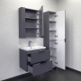 Тумба с раковиной Comforty Лима 60 см 00-00019176 подвесная антрацит