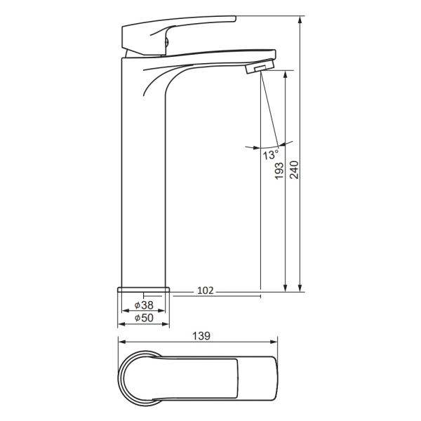 Смеситель для раковины Damixa Eclipse 2.0 хром глянцевый