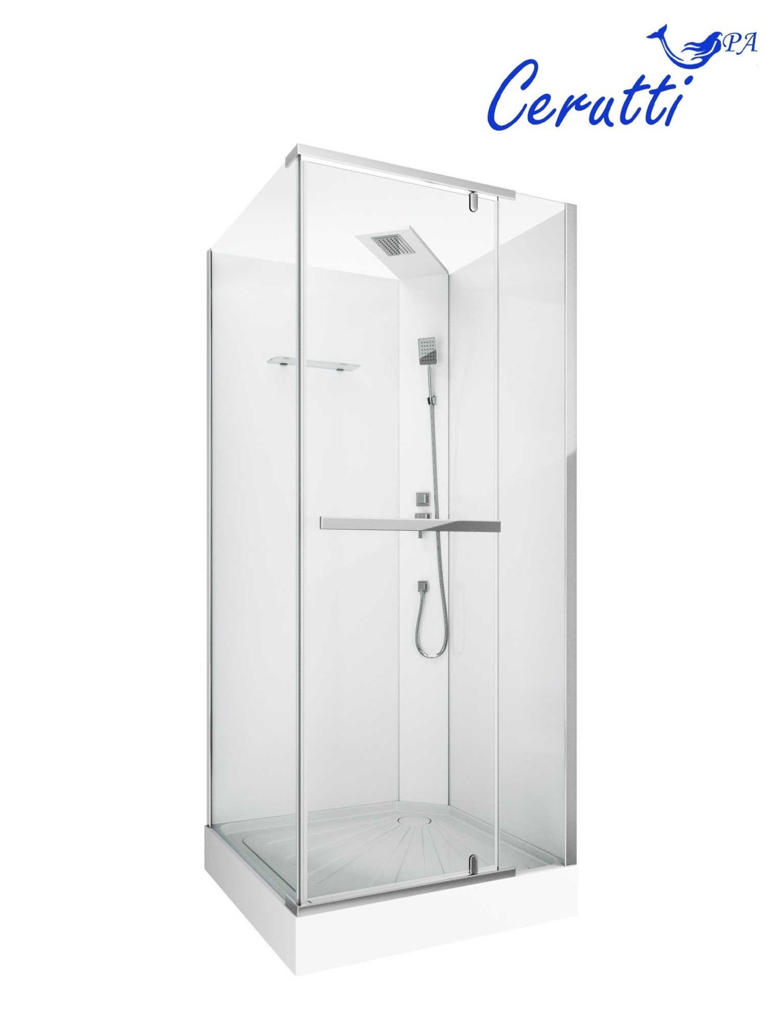 Душевая кабина Ceruttispa 90x225 MiMi90T профиль хром