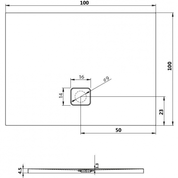 Душевой поддон акриловый RIHO Basel 430 100x100 белый и сифон DC340050000000S Душевой поддон акриловый RIHO Basel 430 100x100 белый и сифон DC340050000000S