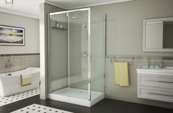 Душевой уголок с одной раздвижной дверью 1200х800х1950 мм BRAVAT SLIM LINE BS120.3104A Душевой уголок с одной раздвижной дверью 1200х800х1950 мм BRAVAT SLIM LINE BS120.3104A