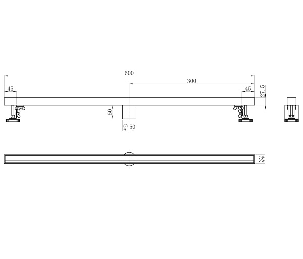 Душевой трап Wonzon & Woghand WW-65406M-BG золото брашированный