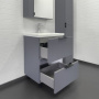 Тумба с раковиной Comforty Лима 60 см 00-00019209 напольная антрацит