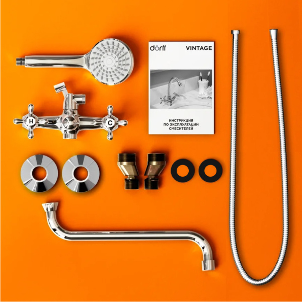 Смеситель для ванны Dorff Vintage D6095000 хром глянцевый