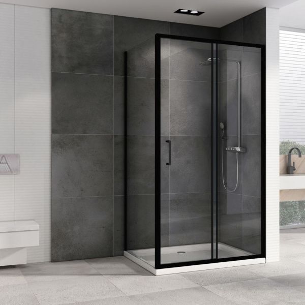 Душевой уголок 110x70 ABBER Schwarzer Diamant AG30110B5-S70B5 профиль черный стекло прозрачное Душевой уголок 110x70 ABBER Schwarzer Diamant AG30110B5-S70B5 профиль черный стекло прозрачное