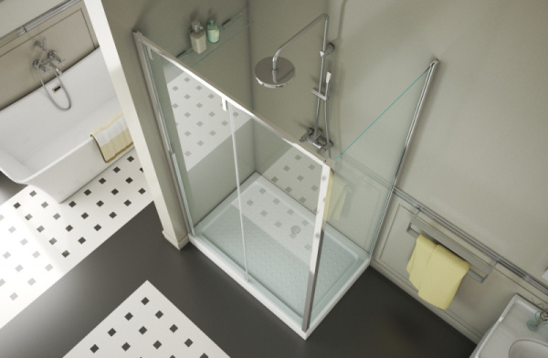 Душевой уголок с одной раздвижной дверью 1200х800х1950 мм BRAVAT SLIM LINE BS120.3104A Душевой уголок с одной раздвижной дверью 1200х800х1950 мм BRAVAT SLIM LINE BS120.3104A