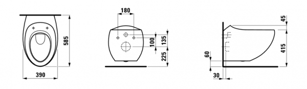 Подвесной унитаз Laufen Alessi one 8209764000001 Подвесной унитаз Laufen Alessi one 8209764000001