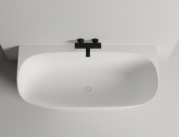 Ванна каменная отдельностоящая глянцевая 170х80 Salini SOFIA WALL 102512G