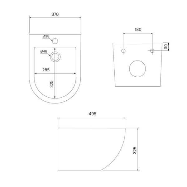 Подвесное биде IDDIS Blanco BLARB02i82 Подвесное биде IDDIS Blanco BLARB02i82