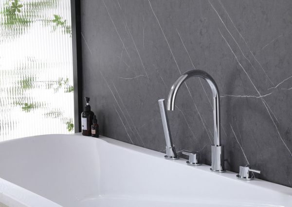 Смеситель на борт ванны  ABBER Wasser Kreis AF8113 хром Смеситель на борт ванны  ABBER Wasser Kreis AF8113 хром