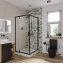 Душевой уголок NIAGARA Nova NG-6801-08 BLACK (90*90*190) квадрат, дверь распашная, 1 место Душевой уголок NIAGARA Nova NG-6801-08 BLACK (90*90*190) квадрат, дверь распашная, 1 место